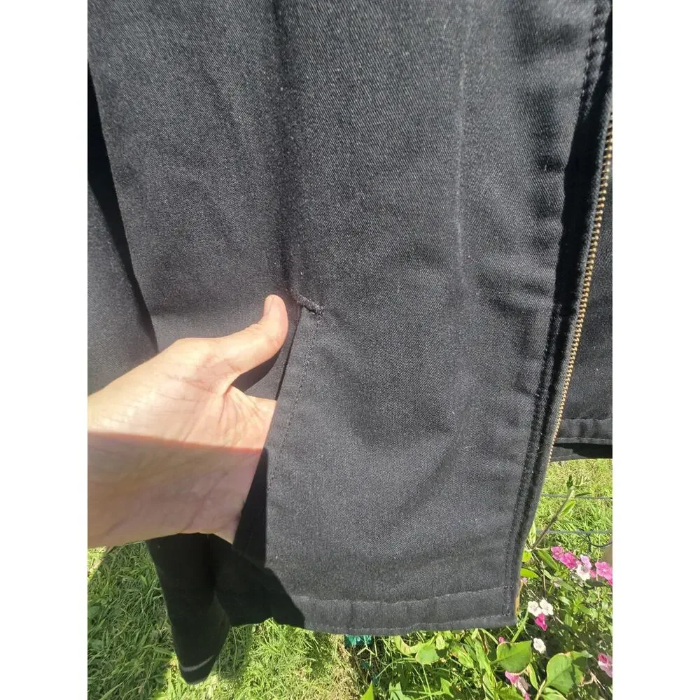 Dickies Mechanics Jacket Mens XL Black Quilted Lined Canvas Coat workwear skate